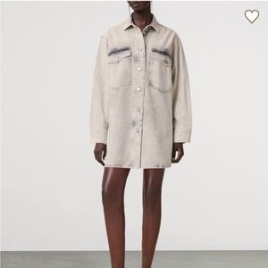 All Saints Cream Jean Jacket